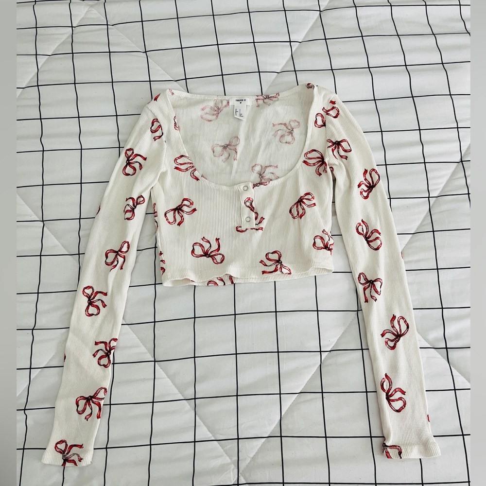 Forever 21 PJ cropped top - size S